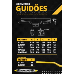KIT GUIDÃO OXXY CHAMPAGNE -BAIXO GUI0011 +ADAP ALTO ADP0024 na internet