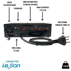 RECEIVER LESON LS600W-PRO + 6 ARAND REDON PRT 2AR050068 - Orion eShop | Informatica, Automotivo, Microfones