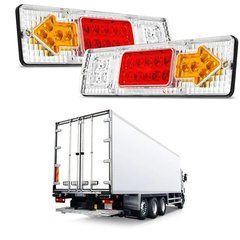 Par Lanterna Traseira Caminhão Mb 1113 Carretinha Led 30 Cm