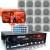 Kit Som Ambiente 4 Canal 500 Watts + 16 Arandela Br Quadrada