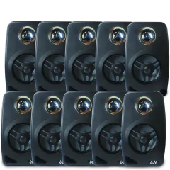 KIT 5 PARES CAIXA DE PAREDE LESON 70W 8OHMS PRETA /2LS070CXP