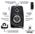 Kit Som Ambiente 500 Watts Bluetooth +8 Caixas Parede Pretas - Orion eShop | Informatica, Automotivo, Microfones