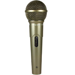 Microfone Dinâmico Leson Ls58 Unidirecional Cardioide Champanhe / Sem cabo