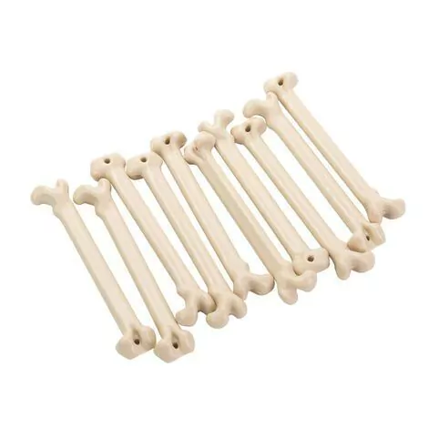 ENFEITE HALLOWEEN DIA DAS BRUXAS, MODELO OSSO C/ 10 UNIDADES