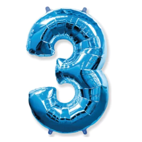 BALAO METAL N. 3 AZUL