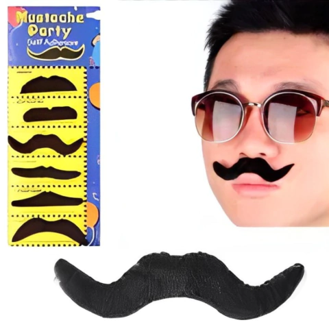 BIGODE POSTIÇO, BIGODE FALSO, BIGODE, FANTAIA, ACESSORIO FANTASIA, ACESSORIO CARACTERIZAÇÃO, FANTASIA, FANTASIA ENGRAÇADA, FANTASIA BIGODE