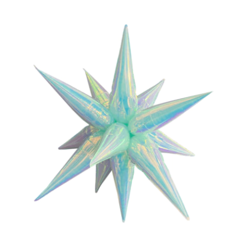 BALAO 26 HOLOGRAFICO PEROLADO ESTRELADO 12 PONTAS