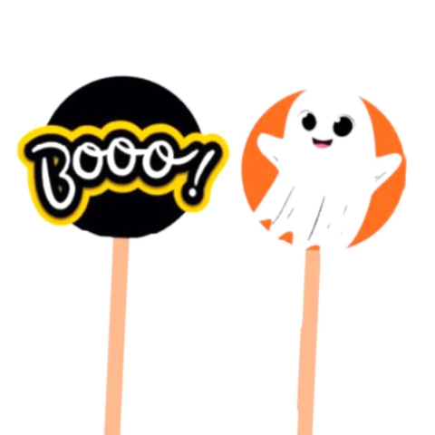 Transforme sua festa de Halloween com o PICK DECORATIVO FANTASMINHA HALLOWEEN! Ideal para enfeitar mesas, arranjos ou qualquer espaço que precise de um toque especial e aterrorizante.