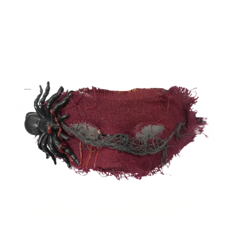A máscara vermelha com aranha e teia é perfeita para quem quer fazer sucesso nas festas à fantasia. Seu design ousado e detalhes elaborados garantem um visual impactante e divertido.