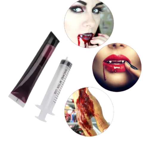Transforme sua fantasia em algo realmente assustador com o nosso SANGUE PARA FANTASIAS E ADEREÇOS! Perfeito para festas de Halloween, carnaval ou qualquer evento onde você queira impressionar. Este sangue falso é realista e fácil de aplicar, dando aquele 
