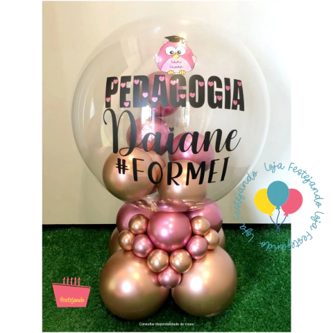 BALÃO DE BASE PERSONALIZADO - PEDAGOGIA balão personalizado 