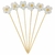 Pick Palito de Bambu Petisco Margaridas Docinhos 12cm 20un