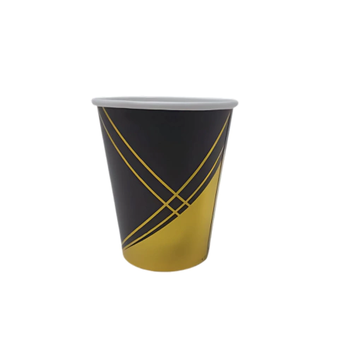 COPO PRETO LISTRA DOURADO