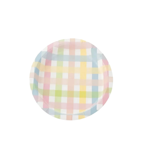 PRATO PAPEL XADREZ COLORIDO