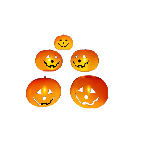 BALAO ABOBORA LARANJA LATEX LED