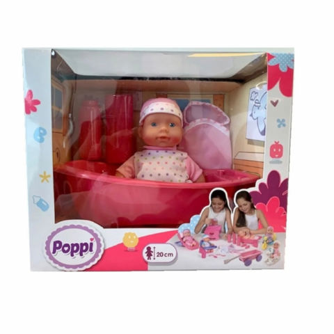 Poppi Bebe Con Bañera