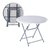 MESA PLÁSTICA CIRCULAR PLEGABLE PVC