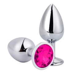 PLUG ANAL DE METAL REDONDO COM PEDRA G - loja online