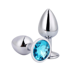 PLUG ANAL DE METAL COM PEDRA M - comprar online