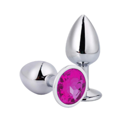PLUG ANAL DE METAL COM PEDRA M - comprar online
