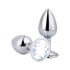 PLUG ANAL DE METAL COM PEDRA P - loja online