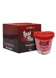LUST FLAME MORANGO HOT VELA BEIJÁVEL FUNCIONAL 35G PROVOKE-ME