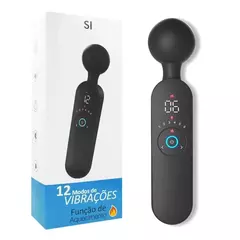 VIBRADOR MASSAGEADOR ARES 12 VIBRAÇÕES E 6 VELOCIDADES AQUECIMENTO RECARREGÁVEL