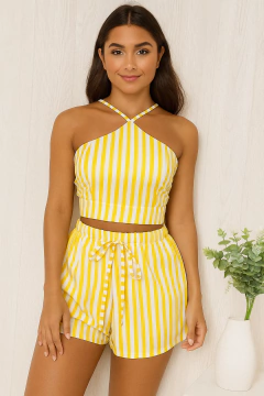 Conj. crepe cropped 3 0400463 - comprar online