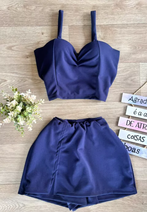 Conj TQC 0400027 em Malha Scuba - MARINHO