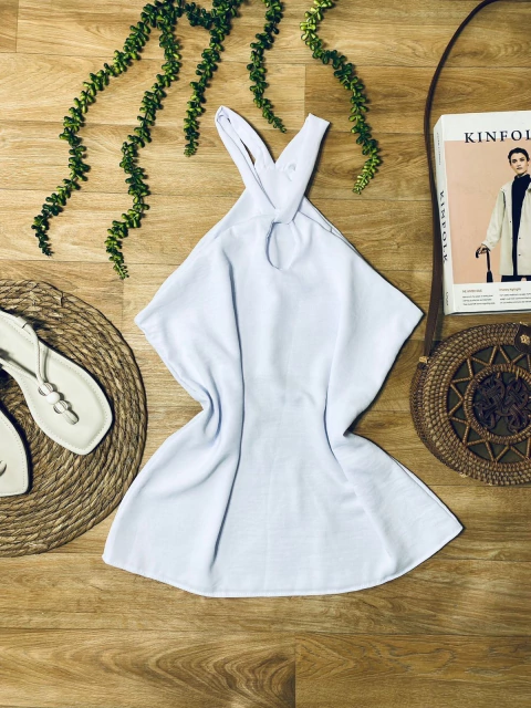 Blusa do nó branca 0500000