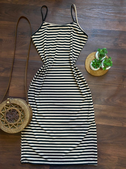 Vest Midi canelado novo 0200221 bege