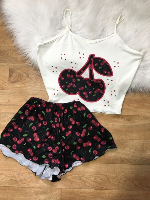 babydoll ondinha frufru 0400179 (M) cerejinha