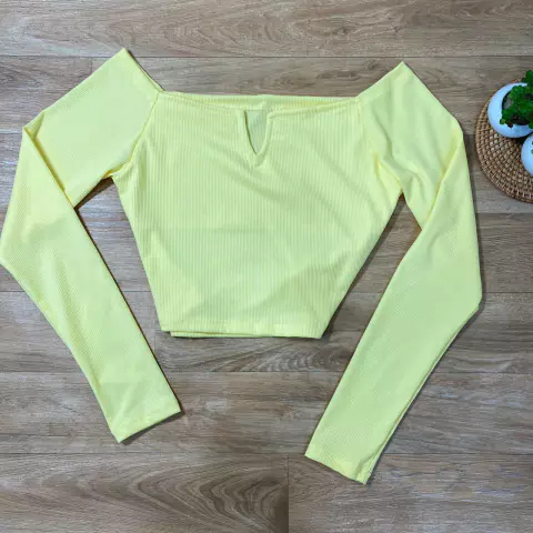 CROPPED SHEIN V (AMARELO) 0500318 CANELAD
