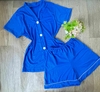 BABYDOLL AMERICANO COM MANGA LISO (Azul bic) - comprar online