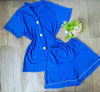 BABYDOLL AMERICANO COM MANGA LISO (Azul bic) - comprar online