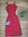 Vest Midi canelado novo (VERMELHO) 0200221