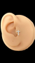 piercing tragus - crucifixo cravejado