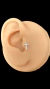piercing tragus - crucifixo cravejado