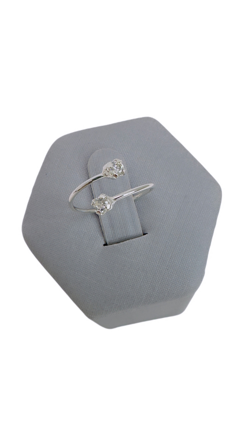 Falange Com 2 Zircônias Regulável - Prata 925