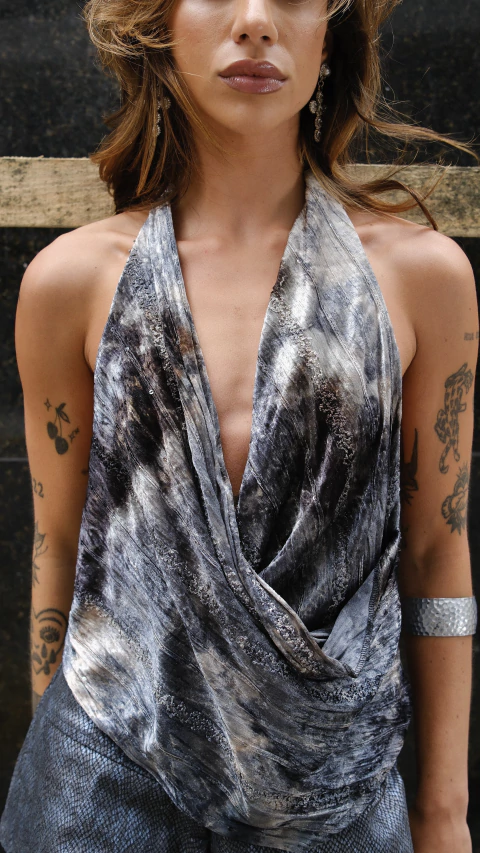 Top Costas Abertas Veludo - comprar online