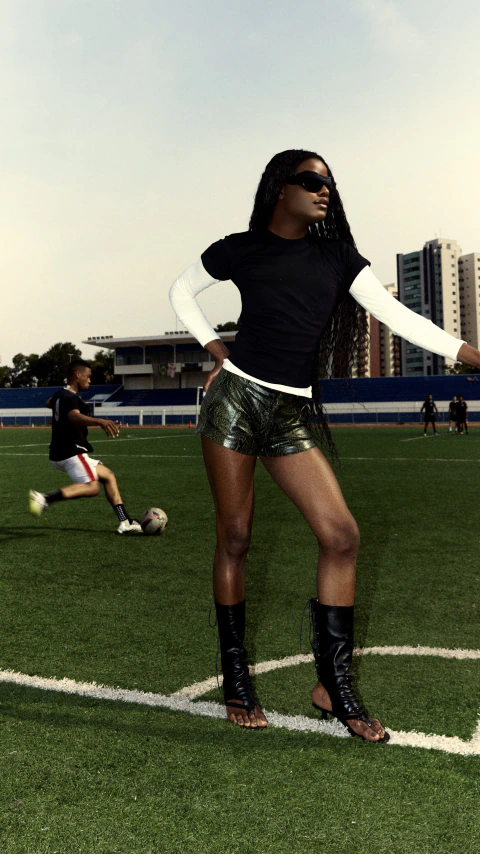 Microshorts Couro Cobra Verde
