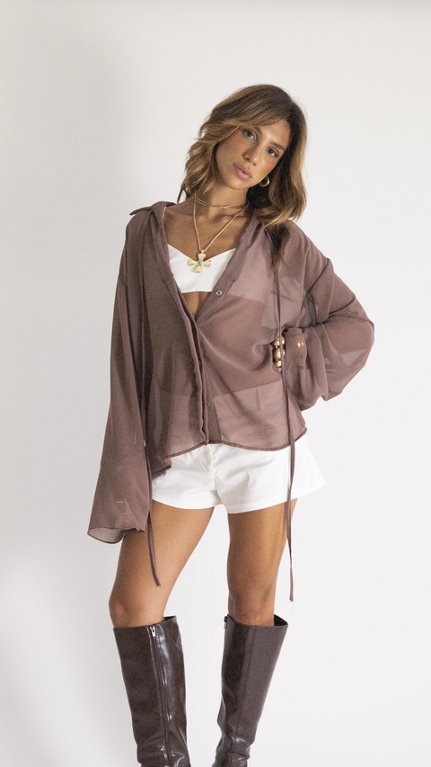 Camisa Musseline Marrom