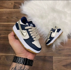 DUNK BEGE COM AZUL MARINHO BABY LINHA PREMIUM