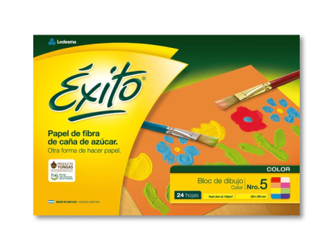 BLOC DE DIBUJO N°5 ÉXITO COLOR X 24 HOJAS