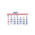 CALENDARIO MENSUAL 2025 11 ML 21X12 CM X UNIDADES