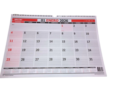 Calendario Planificador 2026 Graficom 17 Ml 26 X 17 Cm Pared BUX - comprar online