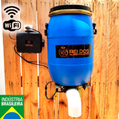 Imagem do Alimentador automático bombona recondicionada de 30l com timer wifi e divisor y para dois animais