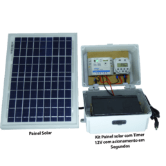 Kit solar para mecanismo dosador de ração