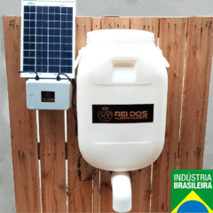 Alimentador automático bombona recondicionada de 50l com kit solar - Rei dos Alimentadores