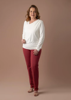 Calça Cleusa bordô - comprar online